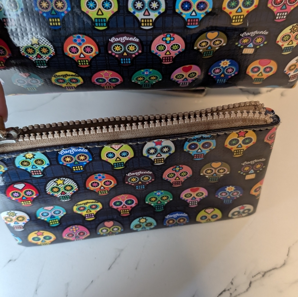 Consuela Wristlet Wallet And Tote Sugar Skull Pattern Set - Picture 6 of 16